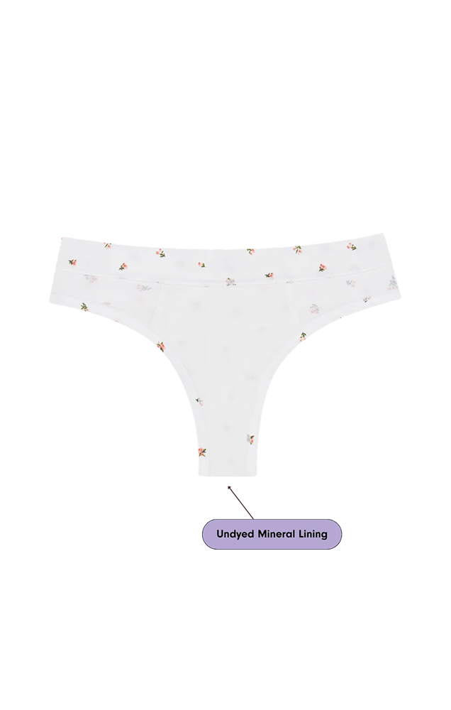 Mineral Undies - Thong in Morning Rose
