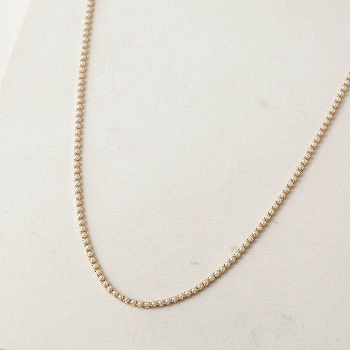 TENNIS NECKLACE - PEARL