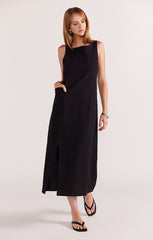 STAPLE THE LABEL HARPER SHIFT MIDI DRESS