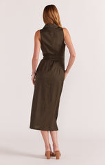 STAPLE THE LABEL SASKIA WRAP MIDI DRESS