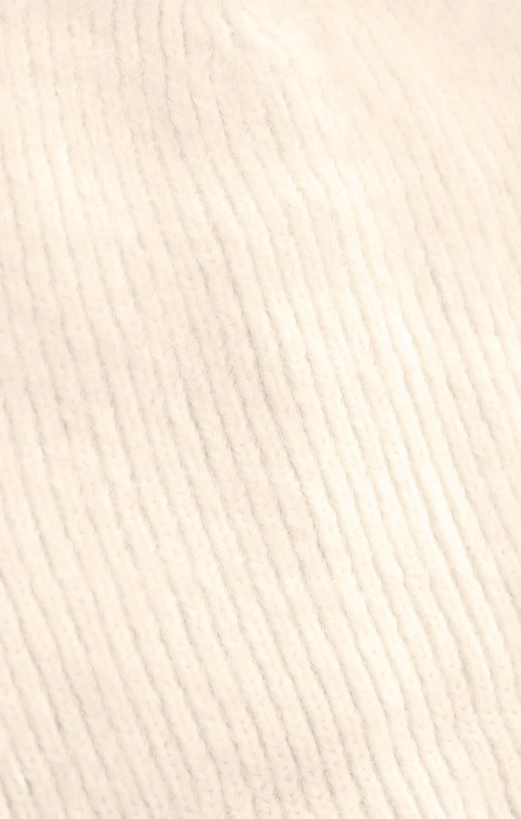 GLACIER LUXE BEANIE IN WARM WHITE