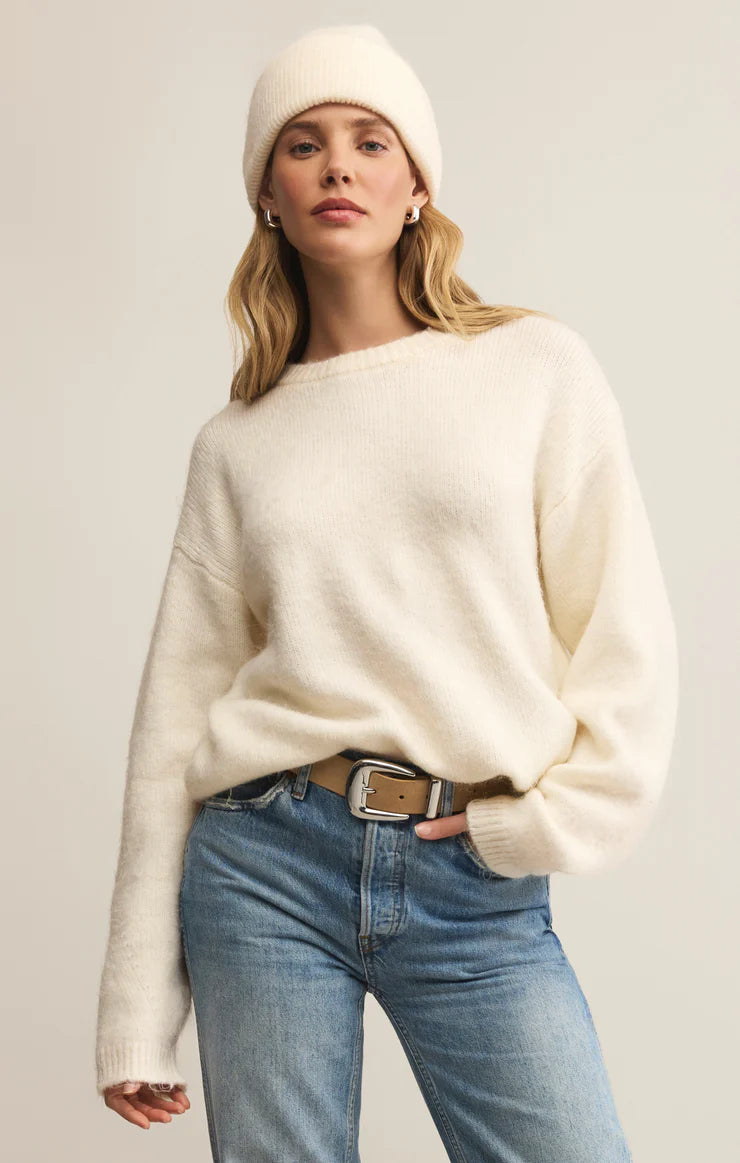 GLACIER LUXE BEANIE IN WARM WHITE