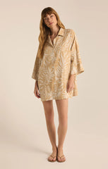 Z SUPPLY CAMDEN LINEN PALM MINI DRESS