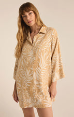 Z SUPPLY CAMDEN LINEN PALM MINI DRESS