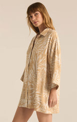 Z SUPPLY CAMDEN LINEN PALM MINI DRESS