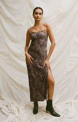 CIELO LEOPARD MIDI DRESS