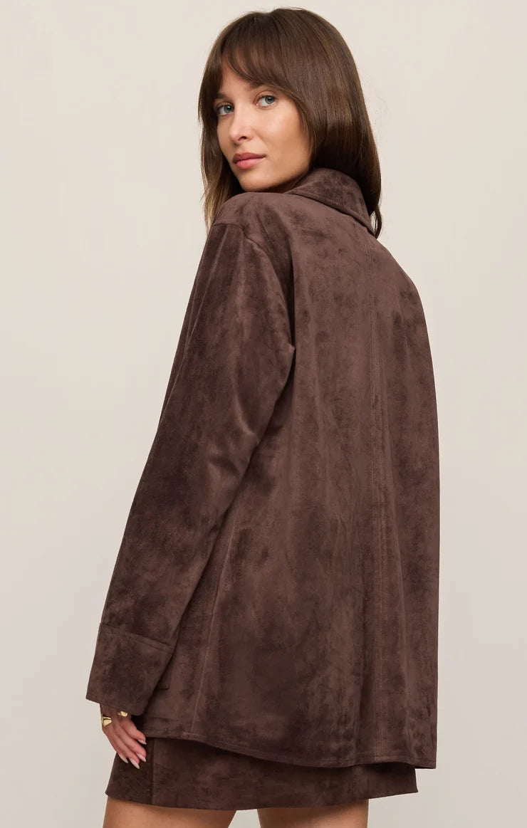 Decker Faux Suede Chore Coat