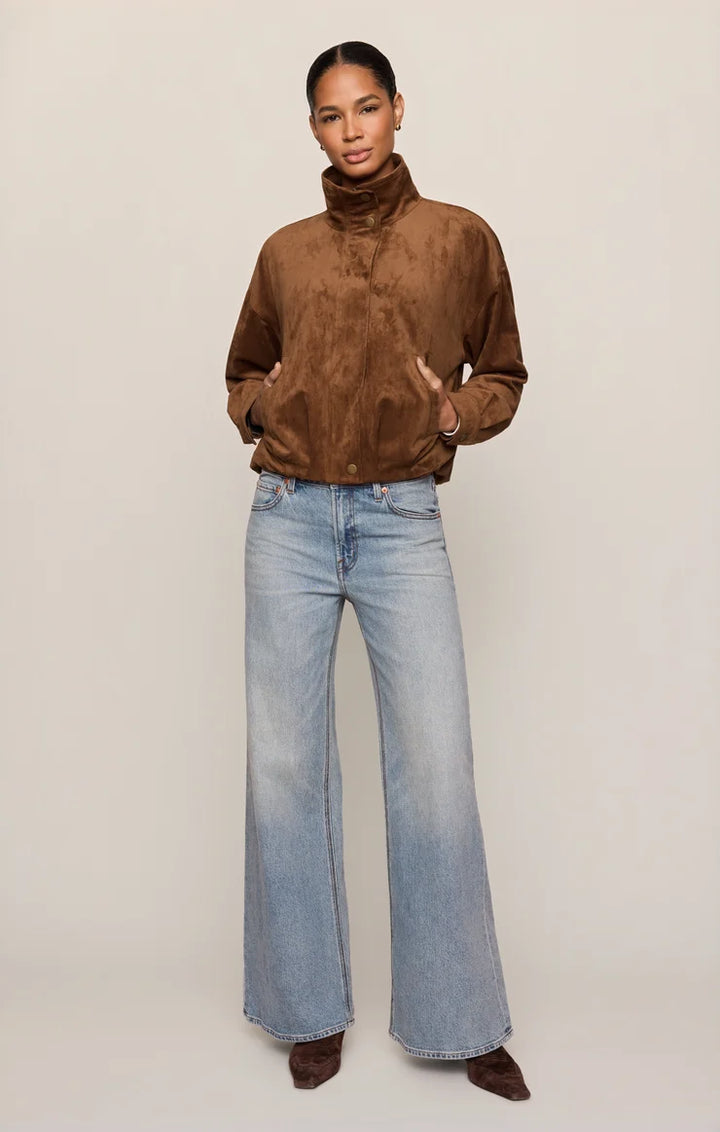 Corin Faux Suede Bubble Hem Jacket