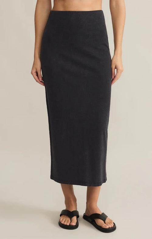 Z SUPPLY GAIL MIDI SKIRT IN BLACK