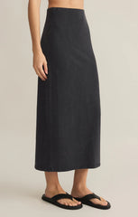 Z SUPPLY GAIL MIDI SKIRT IN BLACK