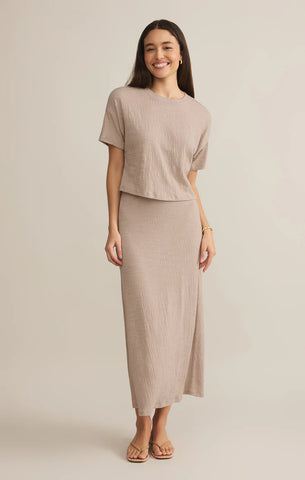 Z SUPPLY SCOUT COTTON JERSEY PANT IN ICED COFFEE