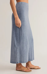 Z SUPPLY GAIL JERSEY DENIM MIDI SKIRT