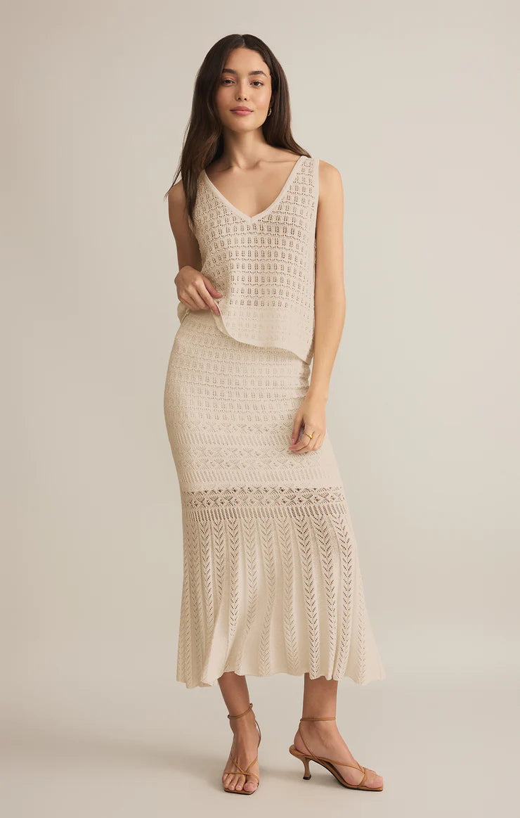 SORIA CROCHET MIDI SKIRT