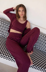 DAWN SMOCKED RIB PANT