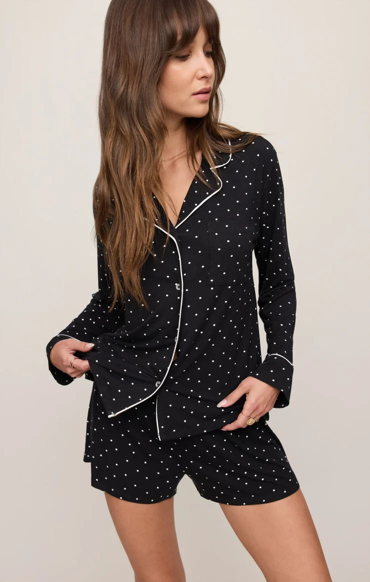 The Luxe Dot PJ Top