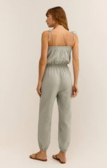 Z SUPPLY KIARA GAUZE JUMPSUIT IN PALE JADE