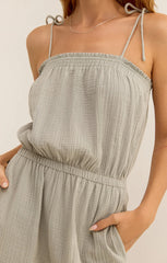 Z SUPPLY KIARA GAUZE JUMPSUIT IN PALE JADE