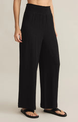 Z SUPPLY CASSIDY FULL LENGTH GAUZE PANT IN BLACK