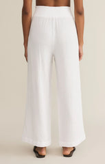 Z SUPPLY CASSIDY FULL LENGTH GAUZE PANT IN WHITE