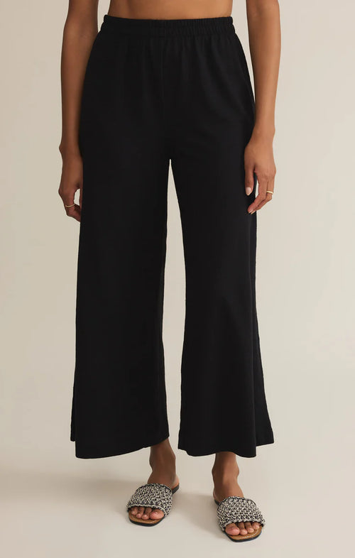 Z SUPPLY SCOUT TEXTURED SLUB PANT IN BLACK