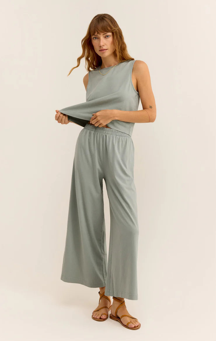 Z SUPPLY SLOANE COTTON JERSEY TANK IN HARBOR GRAY NEEDS WANTS