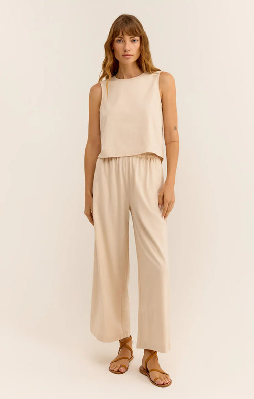Z SUPPLY SCOUT COTTON JERSEY PANT IN SANDSHELL