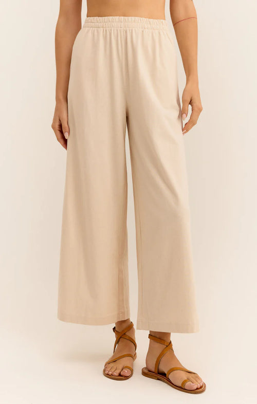 Z SUPPLY SCOUT COTTON JERSEY PANT IN SANDSHELL