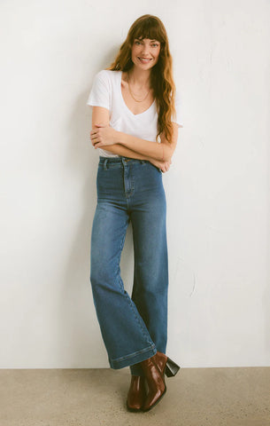 Z SUPPLY SCOUT COTTON JERSEY PANT IN ICED COFFEE