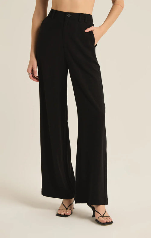 Z SUPPLY MICAH LINEN PANT IN BLACK