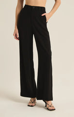 Z SUPPLY MICAH LINEN PANT IN BLACK