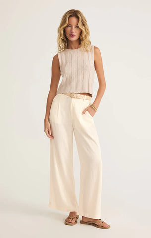 Z SUPPLY SCOUT COTTON JERSEY PANT IN ICED COFFEE