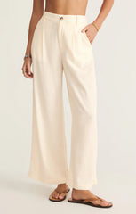 Z SUPPLY VISTA LINEN PANT IN SEA SALT