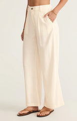 Z SUPPLY VISTA LINEN PANT IN SEA SALT