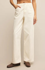 Z SUPPLY LOU DENIM PANT IN OFF WHITE