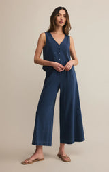 SOLACE V-NECK JERSEY DENIM TANK