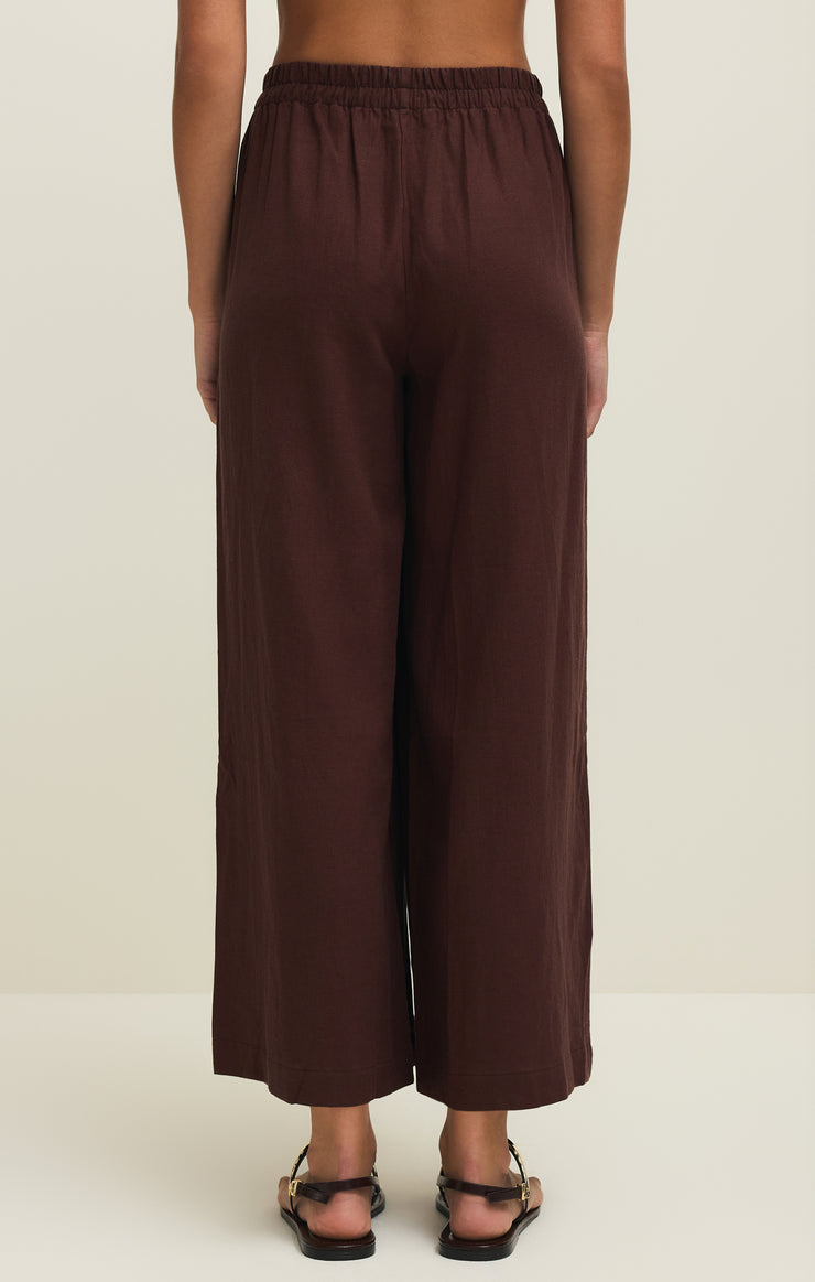 SCOUT LINEN PANT IN CHOCOLATE CHERRY