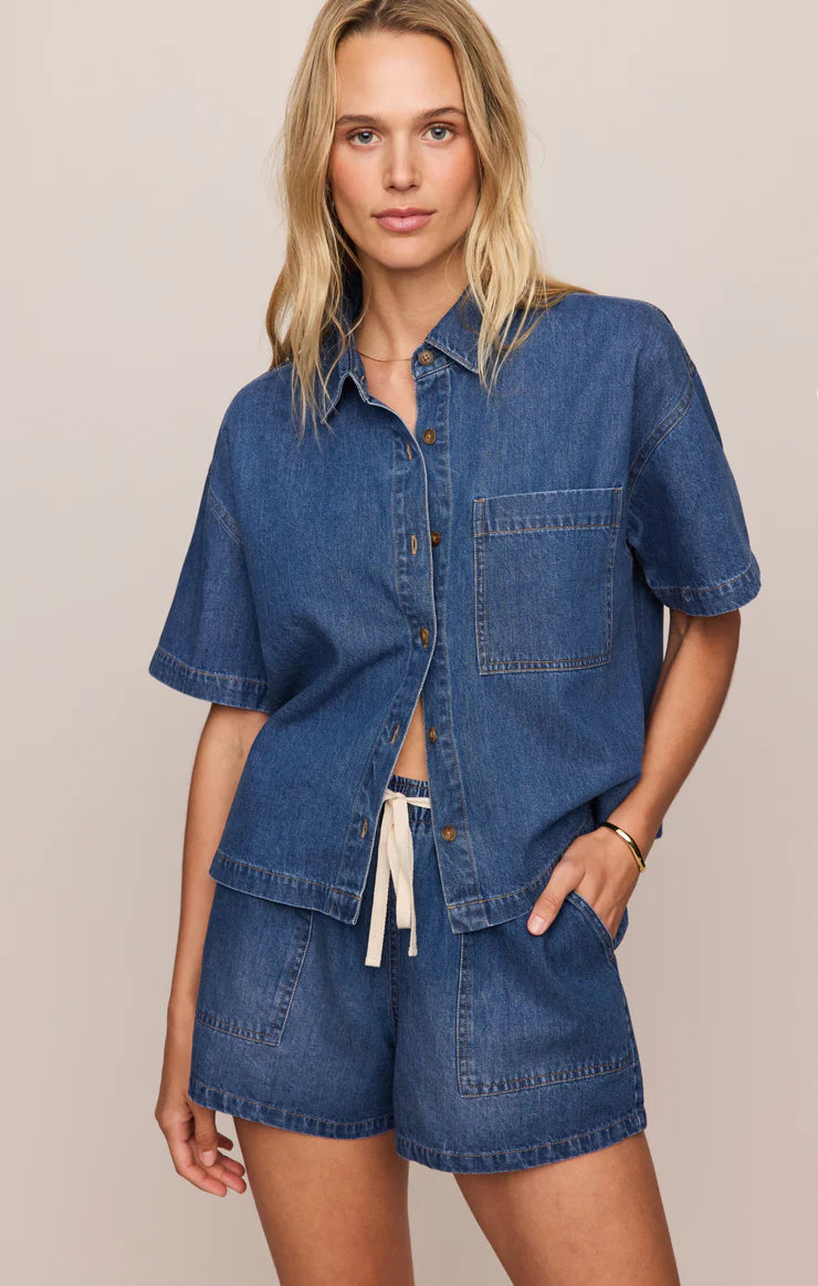 DAYCATION DENIM UTILITY SHORT