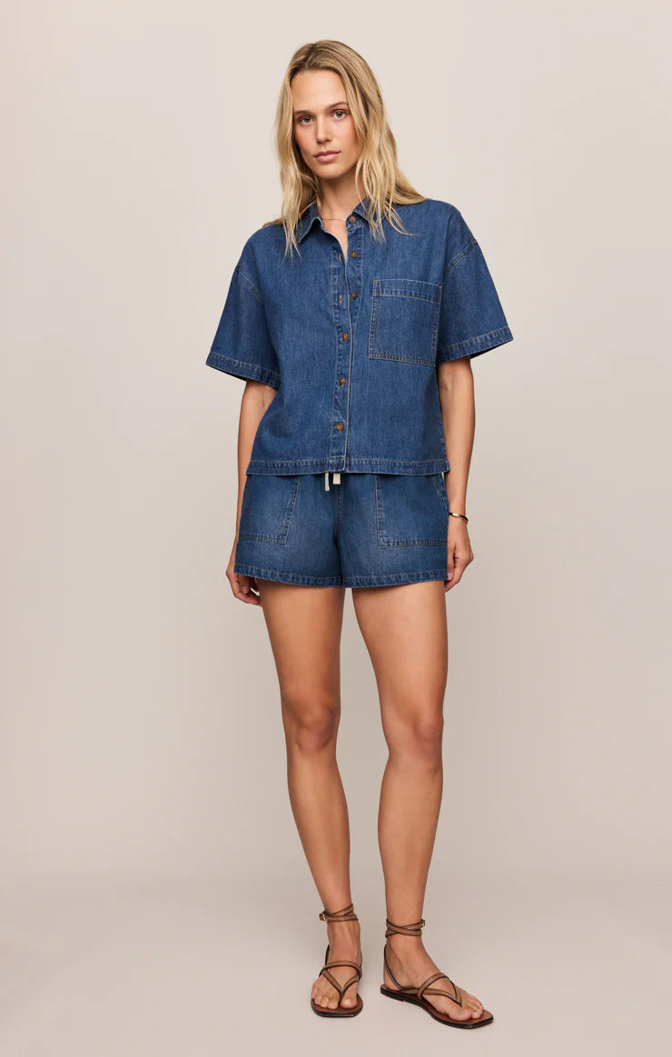 DAYCATION DENIM UTILITY SHORT