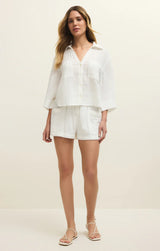 EMORY AIRY GAUZE SHORT IN WHITE