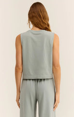 Z SUPPLY SLOANE COTTON JERSEY TANK IN HARBOR GRAY