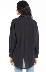 Z SUPPLY LALO BUTTON-UP IN BLACK