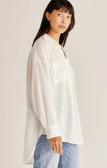 Z SUPPLY LALO BUTTON-UP IN WHITE