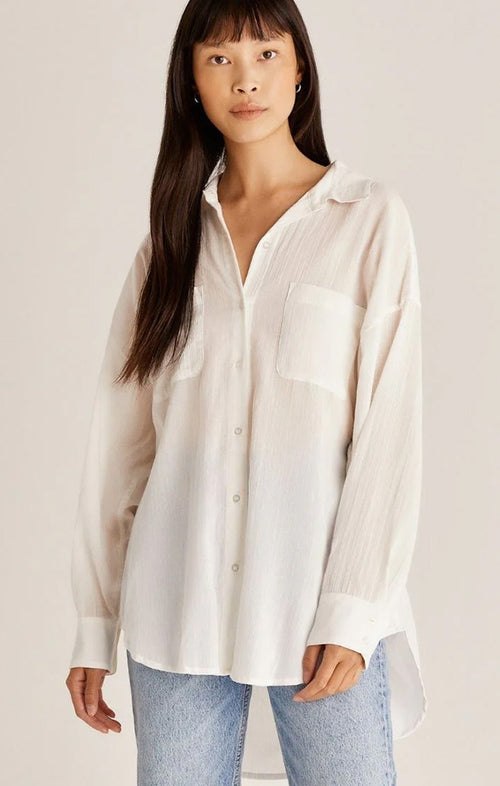 Z SUPPLY LALO BUTTON-UP IN WHITE