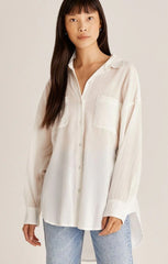 Z SUPPLY LALO BUTTON-UP IN WHITE