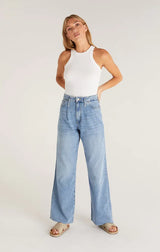 Z SUPPLY LILY RIB TANK IN WHITE