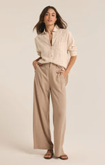 Z SUPPLY MICAH LINEN PANT IN PUTTY
