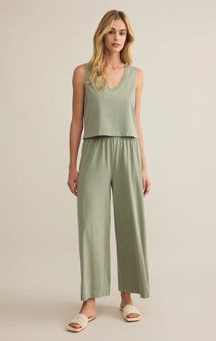 Z SUPPLY SCOUT COTTON JERSEY PANT IN ICED COFFEE
