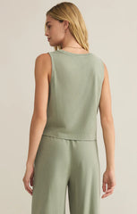 Z SUPPLY SLOANE V-NECK TOP IN AVOCADO