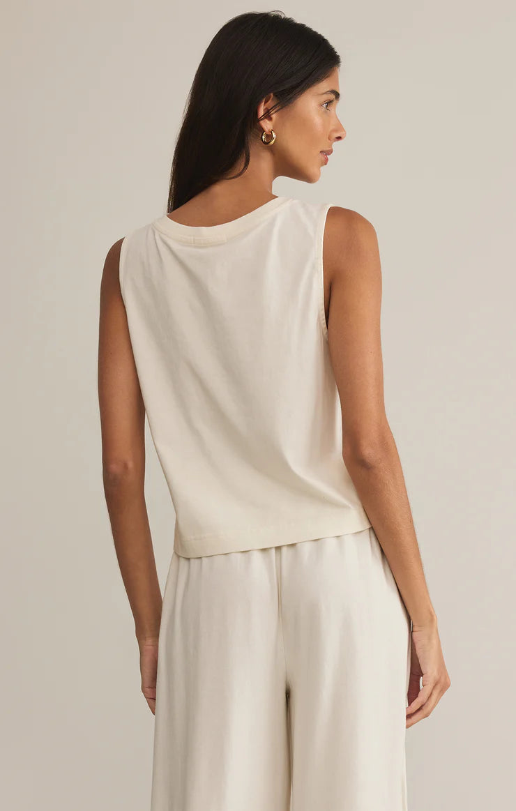 SLOANE V-NECK TOP IN SEA SALT