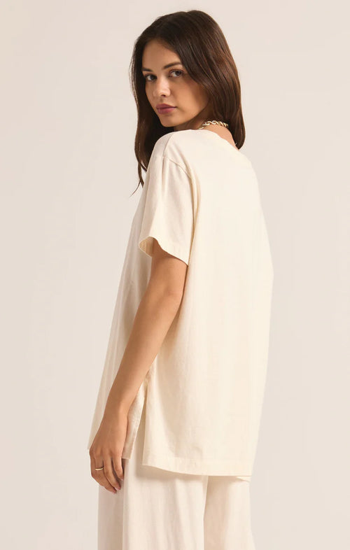 Z SUPPLY SHAYLA COTTON JERSEY CREW NECK TEE